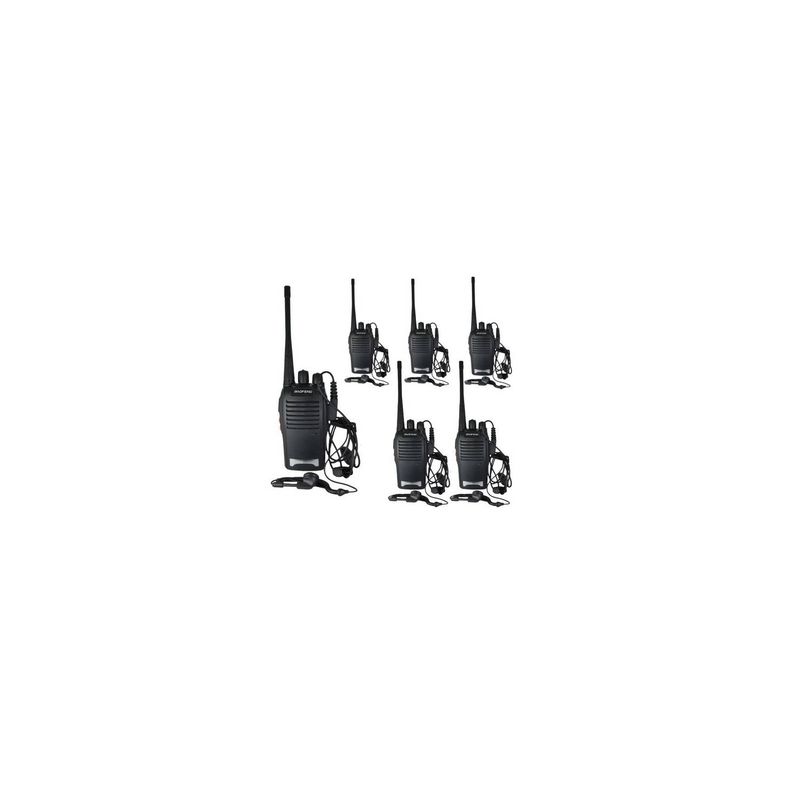 GENERICO - Pack X6 Radio Transmisores Walkie Talkie Baofeng Bf-888s