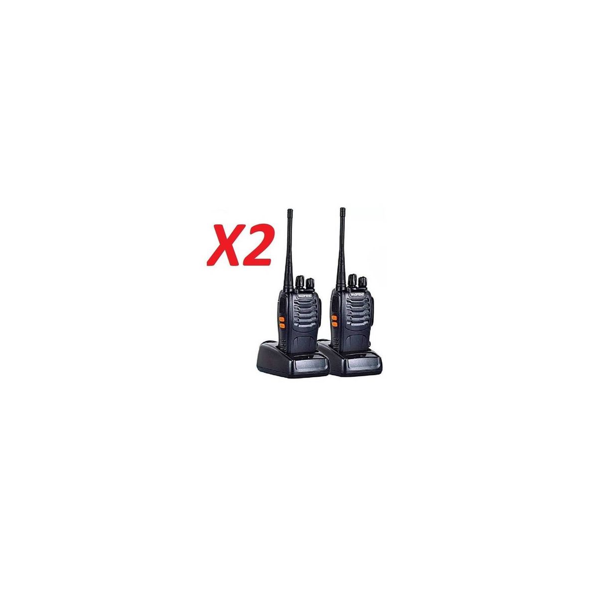 GENERICO - Pack X2 Radio Transmisor Walkie Talkie Bf-777s Baofeng Woki Toki