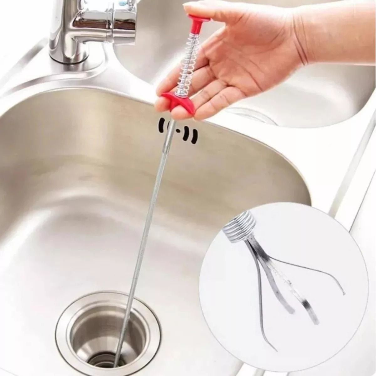 GENERICO - Gancho Destapa Tubería Cañería Drenaje Cocina Ducha