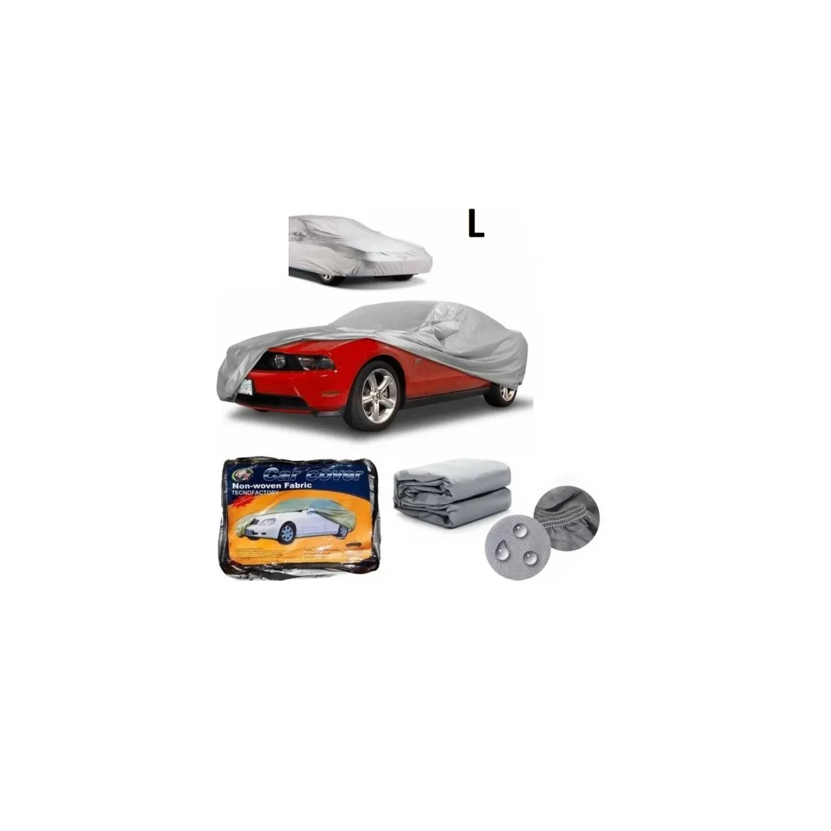 GENERICO - Carpa Funda Cubre Auto Premium Impermeable Talla L