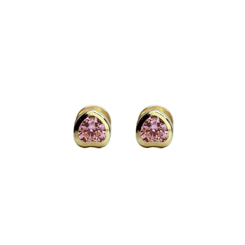 MODAS LILLO - Aro Bebé Abridor Corazón Rosa Oro 18k Joyas Modas Lillo