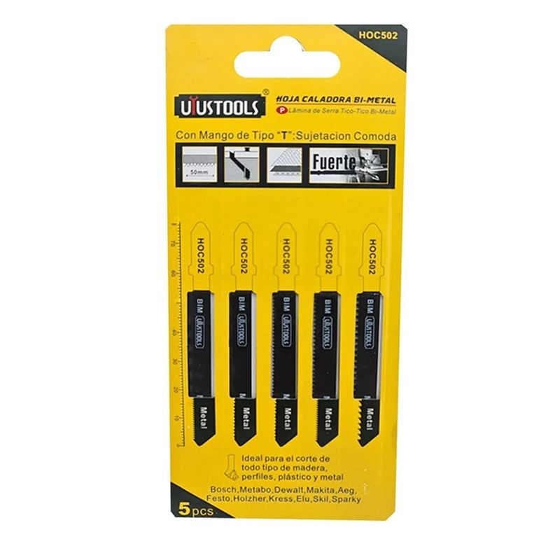 UYUSTOOL - Set Jgo De Hojas Bimetal P Sierra Caladora 5pcs Uyustools