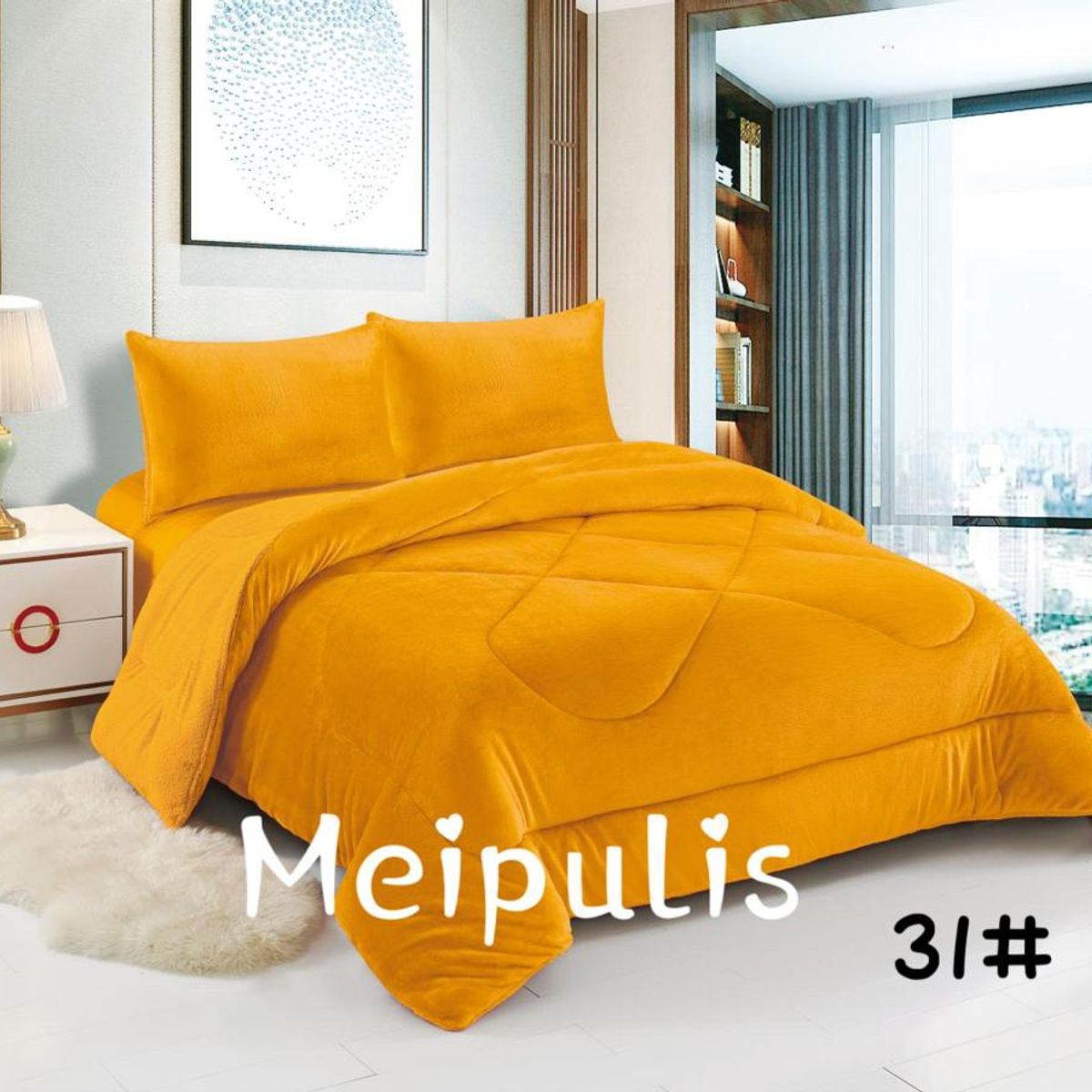 GENERICO - Cobertor de invierno plush con chiporros 2 plazas