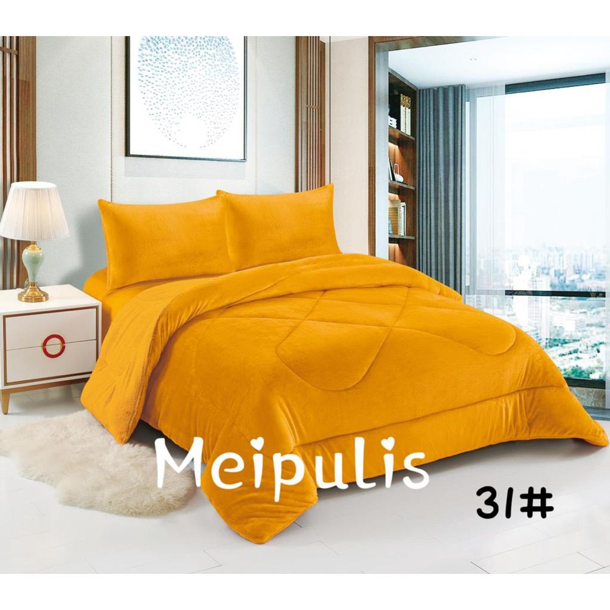 GENERICO - Cobertor de invierno plush con chiporros 2 plazas