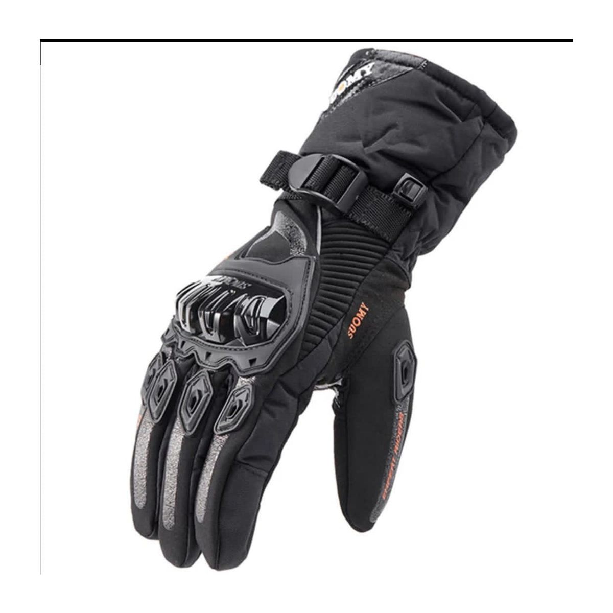 GENERICO - Guantes de invierno para motos impermeable negro talla L