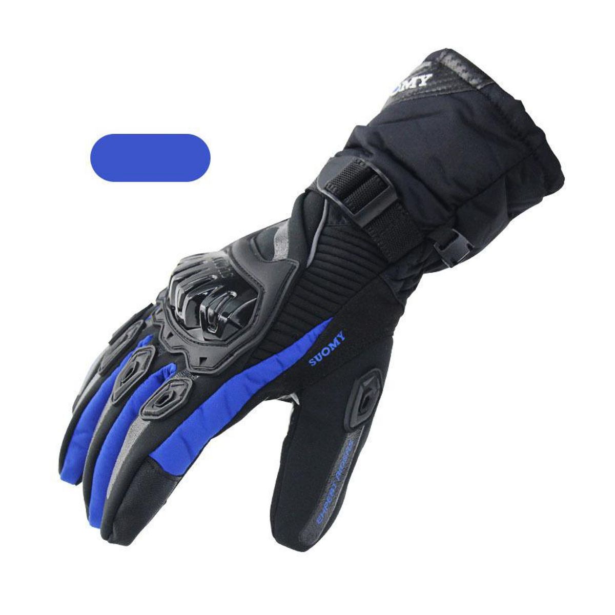GENERICO - Guantes de invierno para motos impermeable azul talla XL