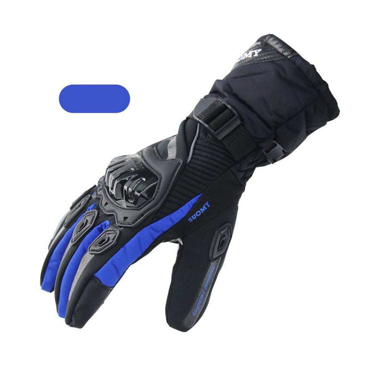 GENERICO - Guantes de invierno para motos impermeable azul talla XL