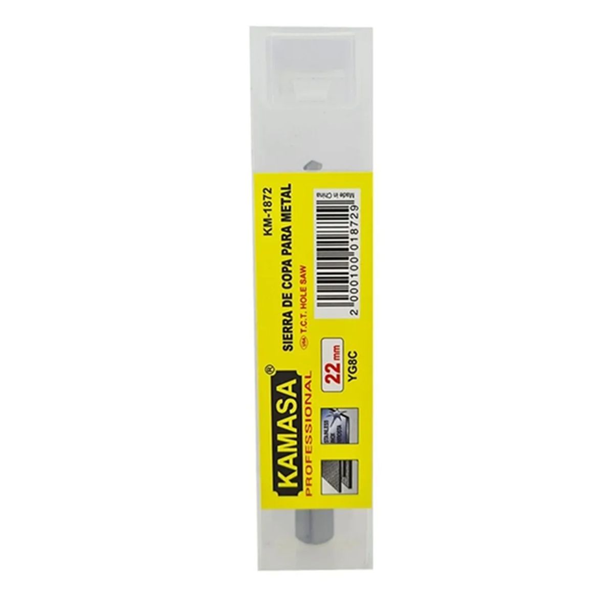 Broca Copa Tct Punta De Carburo Para Metal 22mm Km-1872, marca KAMASA - Foto 2