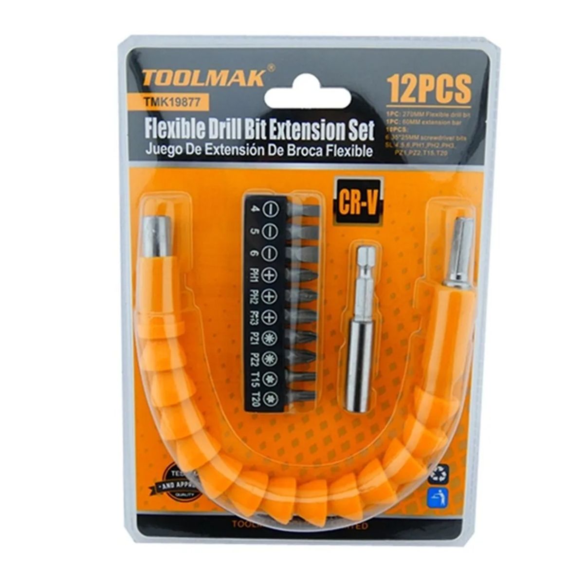 GENERICO - Juego De Extension Flexible Para Taladro Destornillador Tmk