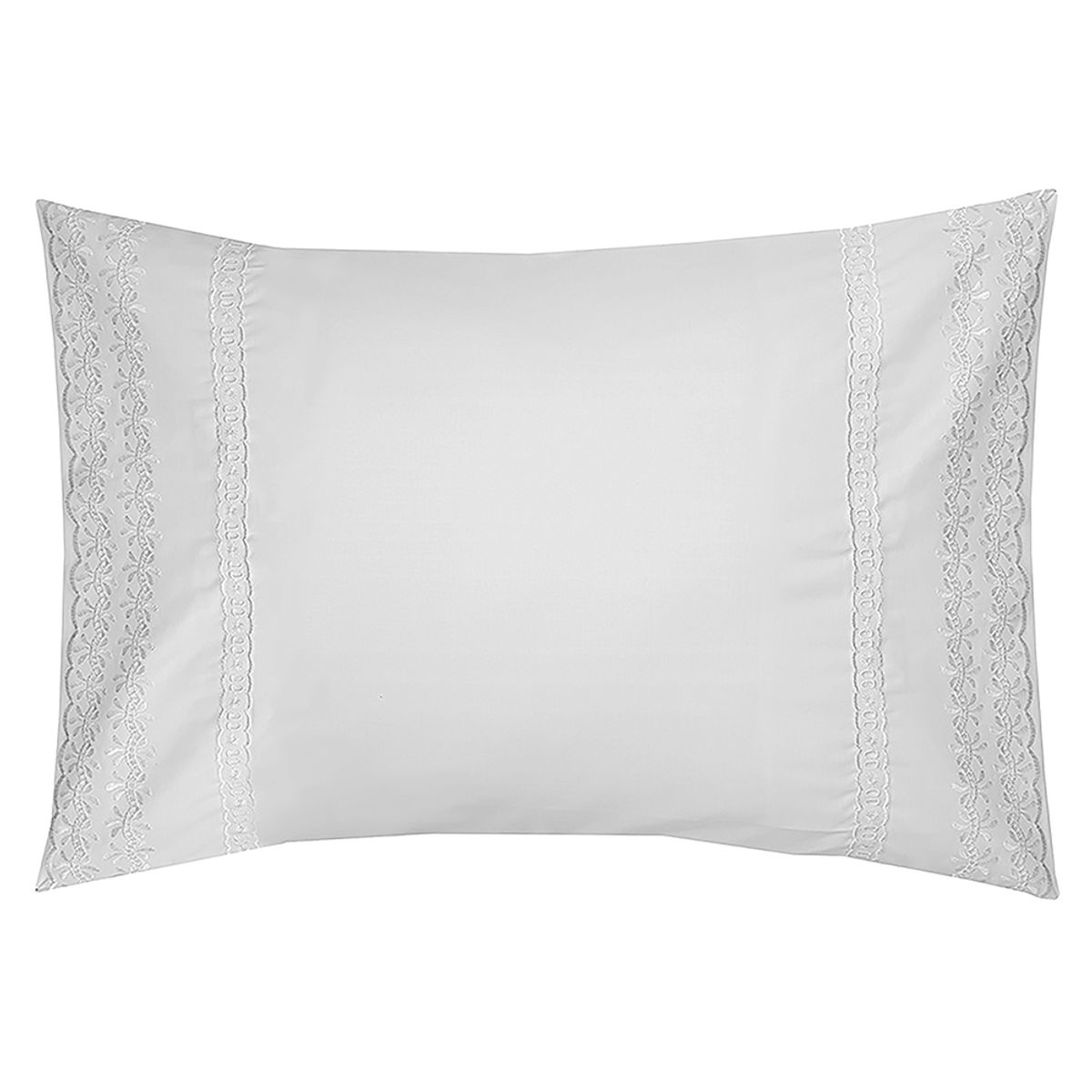 VICTORIANAS - Fundas De Almohadas 50X70 Broderie Blanco 200 Hilos