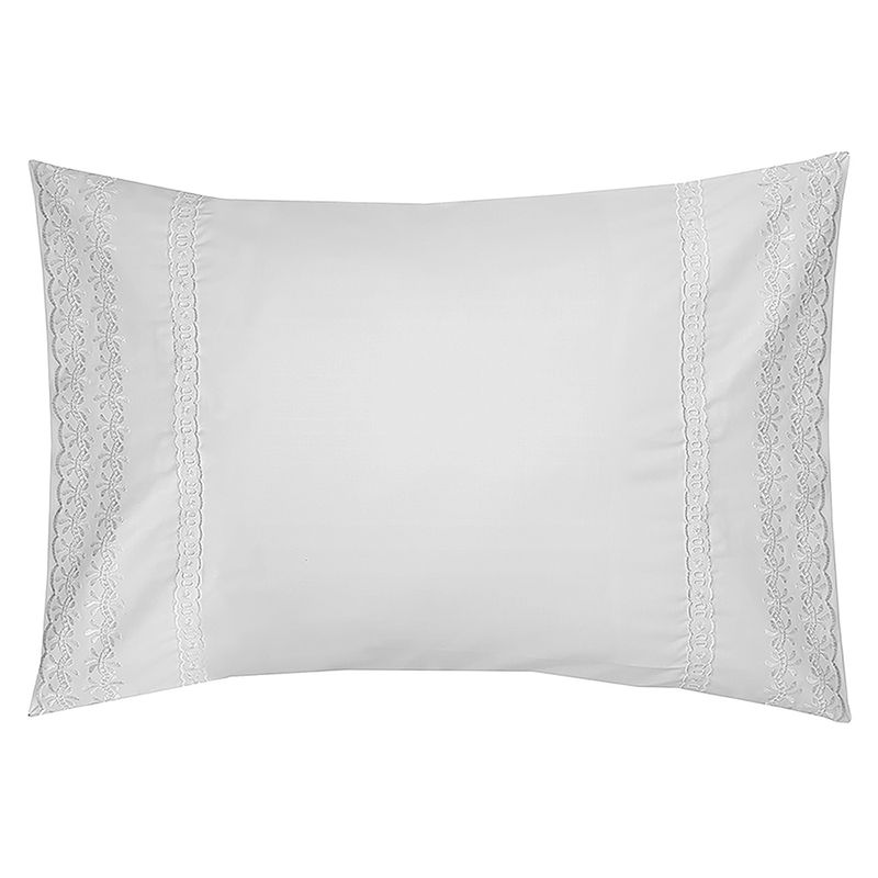 VICTORIANAS - Fundas De Almohadas 50X70 Broderie Blanco 200 Hilos