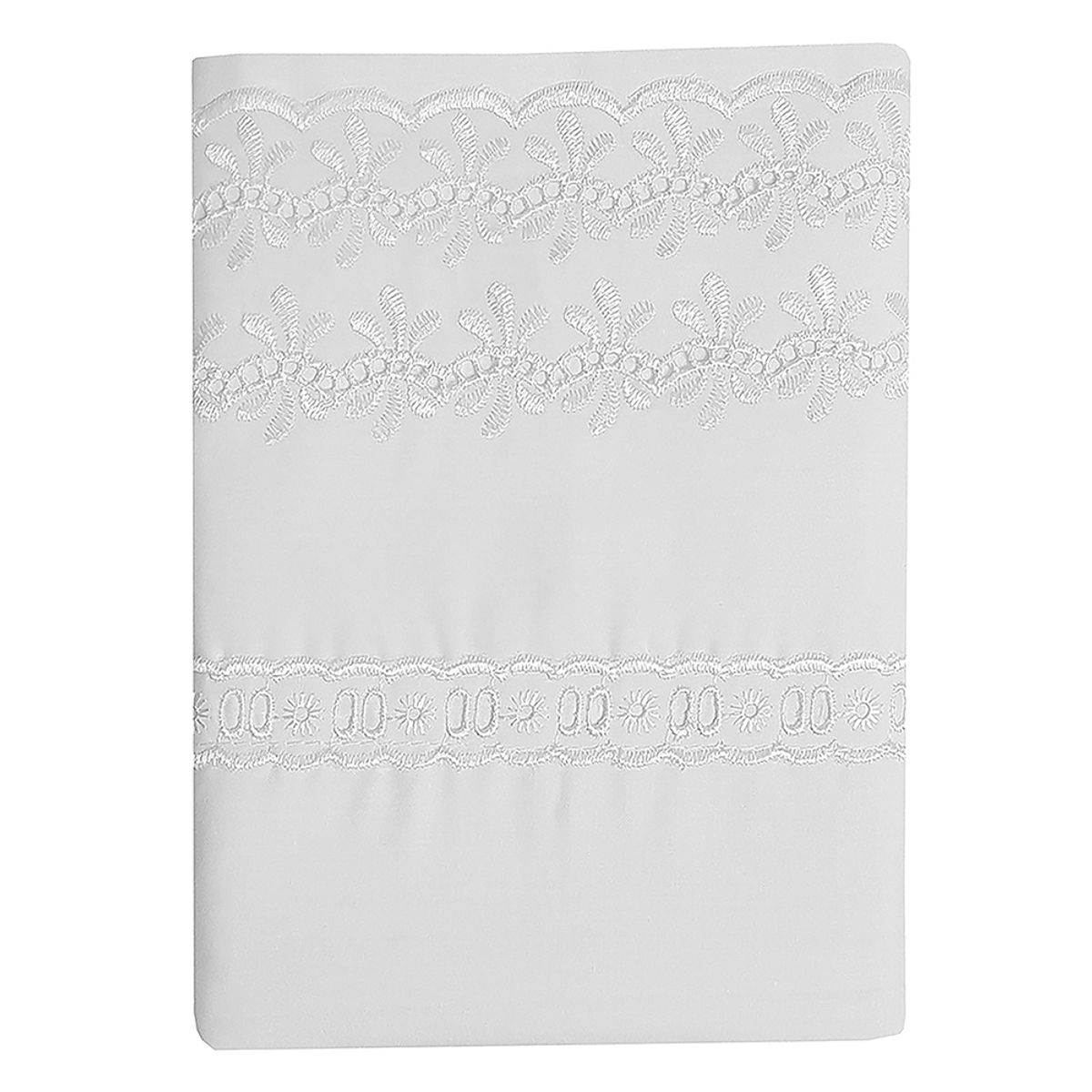 VICTORIANAS - Fundas De Almohadas 50X70 Broderie Blanco 200 Hilos