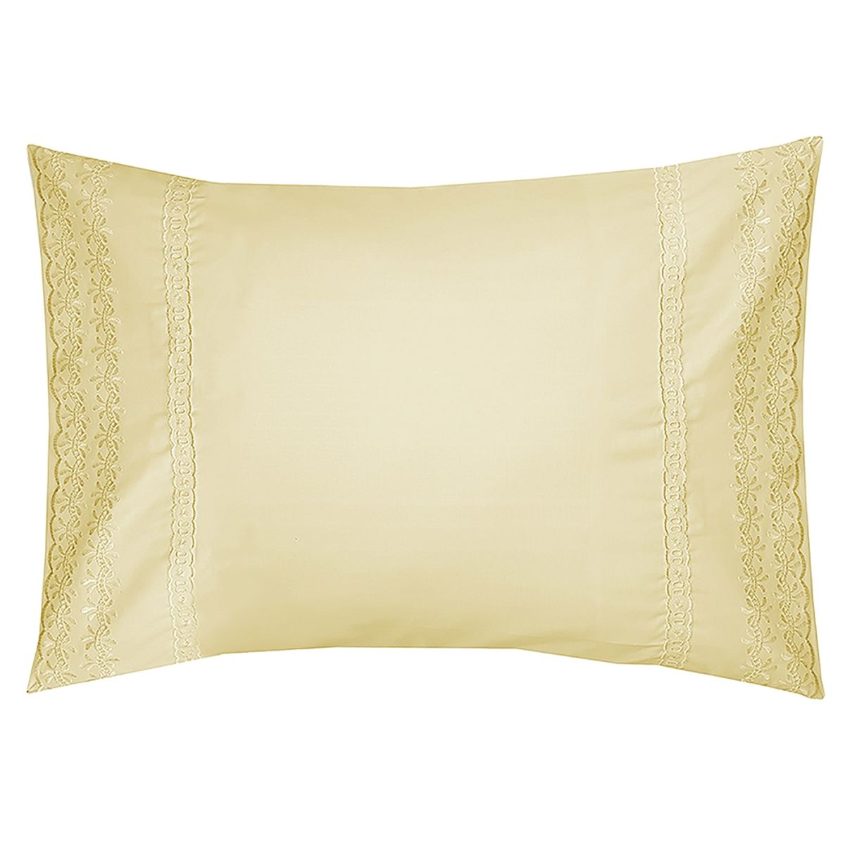 VICTORIANAS - Fundas De Almohadas 50x70 Broderie Crudo  200 Hilos
