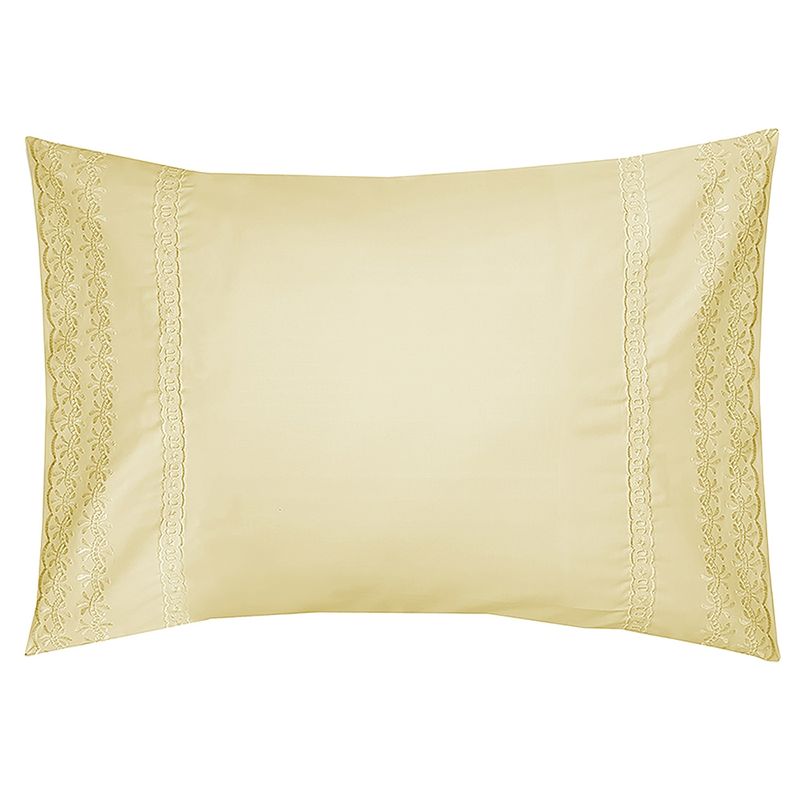 VICTORIANAS - Fundas De Almohadas 50x70 Broderie Crudo  200 Hilos