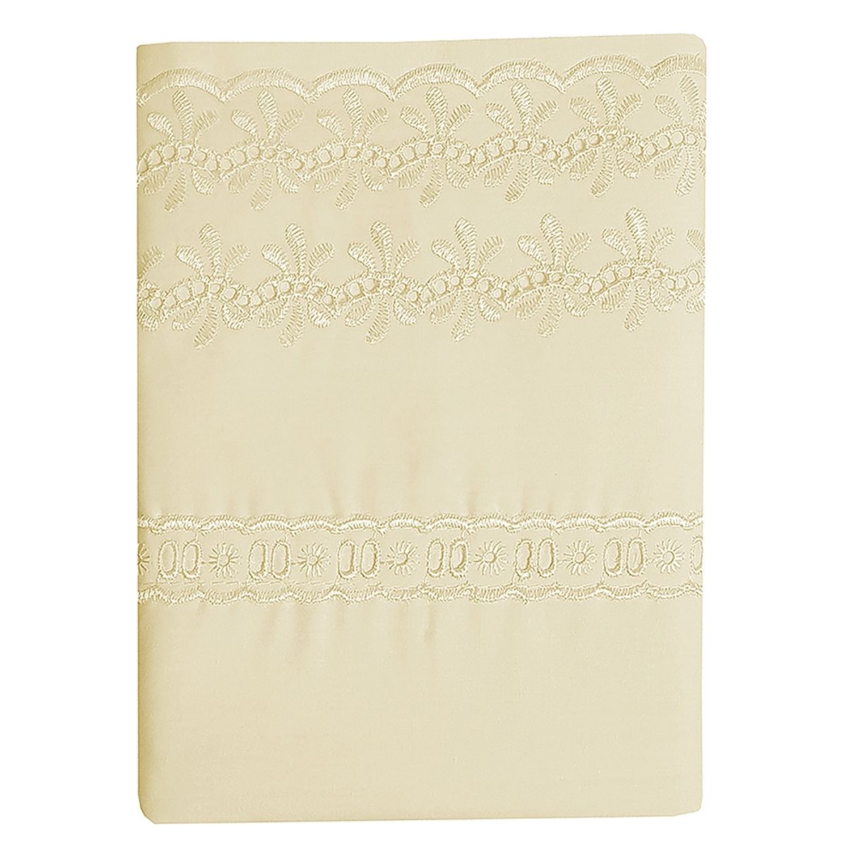 VICTORIANAS - Fundas De Almohadas 50x70 Broderie Crudo  200 Hilos