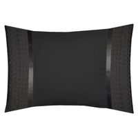 Fundas De Almohadas 50x70 Broderie Dark Negro 200 Hilos