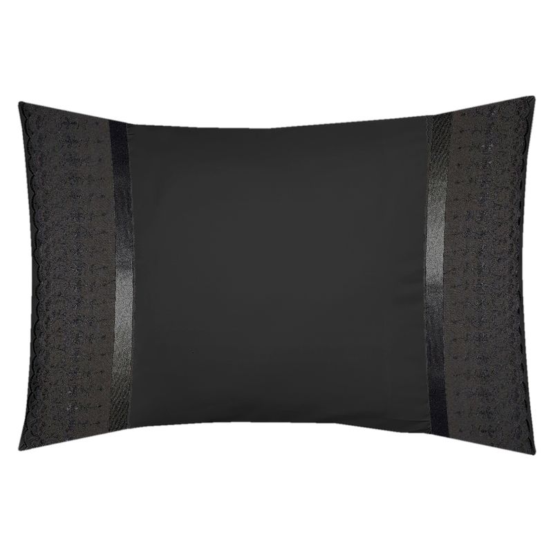 VICTORIANAS - Fundas De Almohadas 50x70 Broderie Dark Negro 200 Hilos