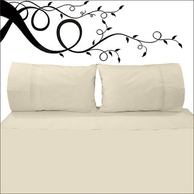 Imagen 2 del producto Juego De Sabanas King Broderie Clasico Crudo 200 Hilos