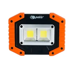 PEKA - Linterna de trabajo LED recargable con alimentación dual