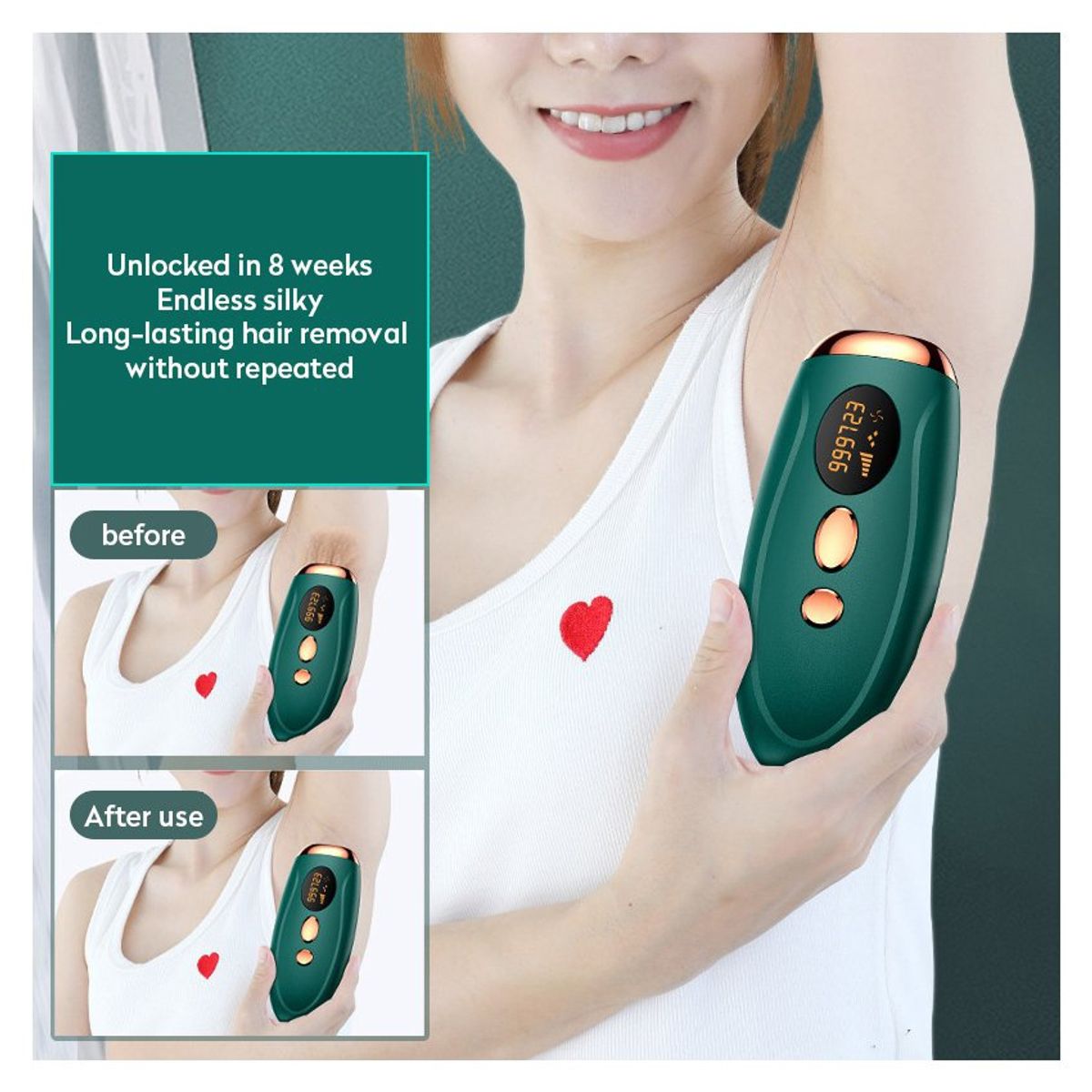 VATYERTY - Depiladora Láser Profesional permanente LED IPL 900000