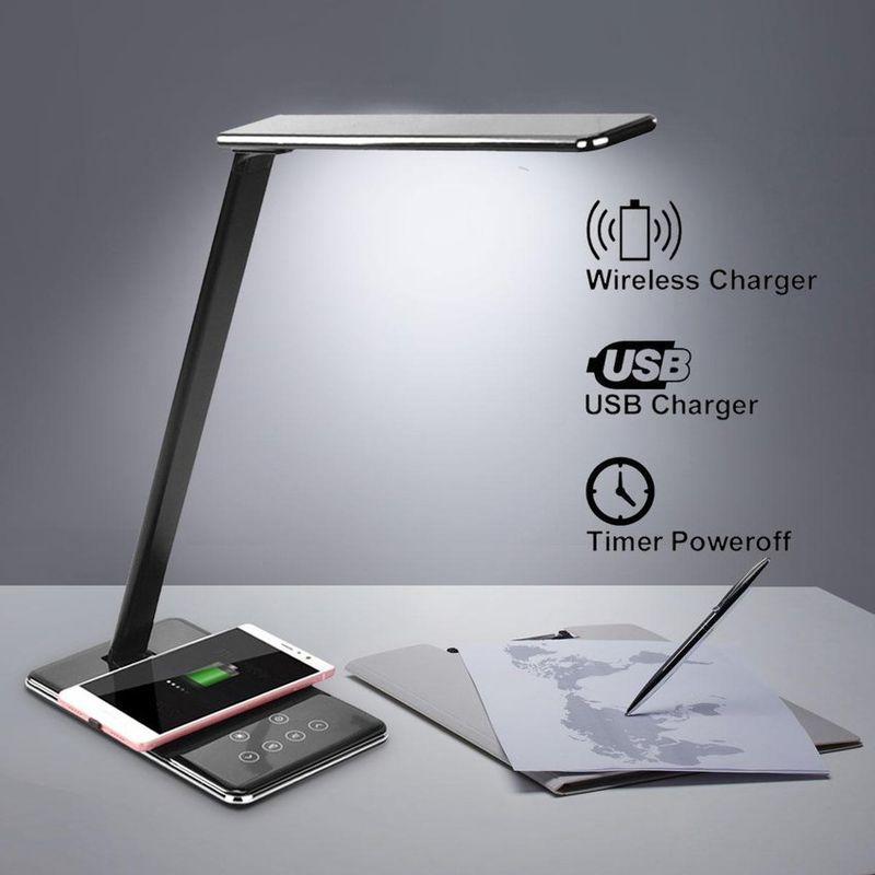 PUREPOWER - Colahome us plug 48 led lámpara de mesa luz de escritorio-negro