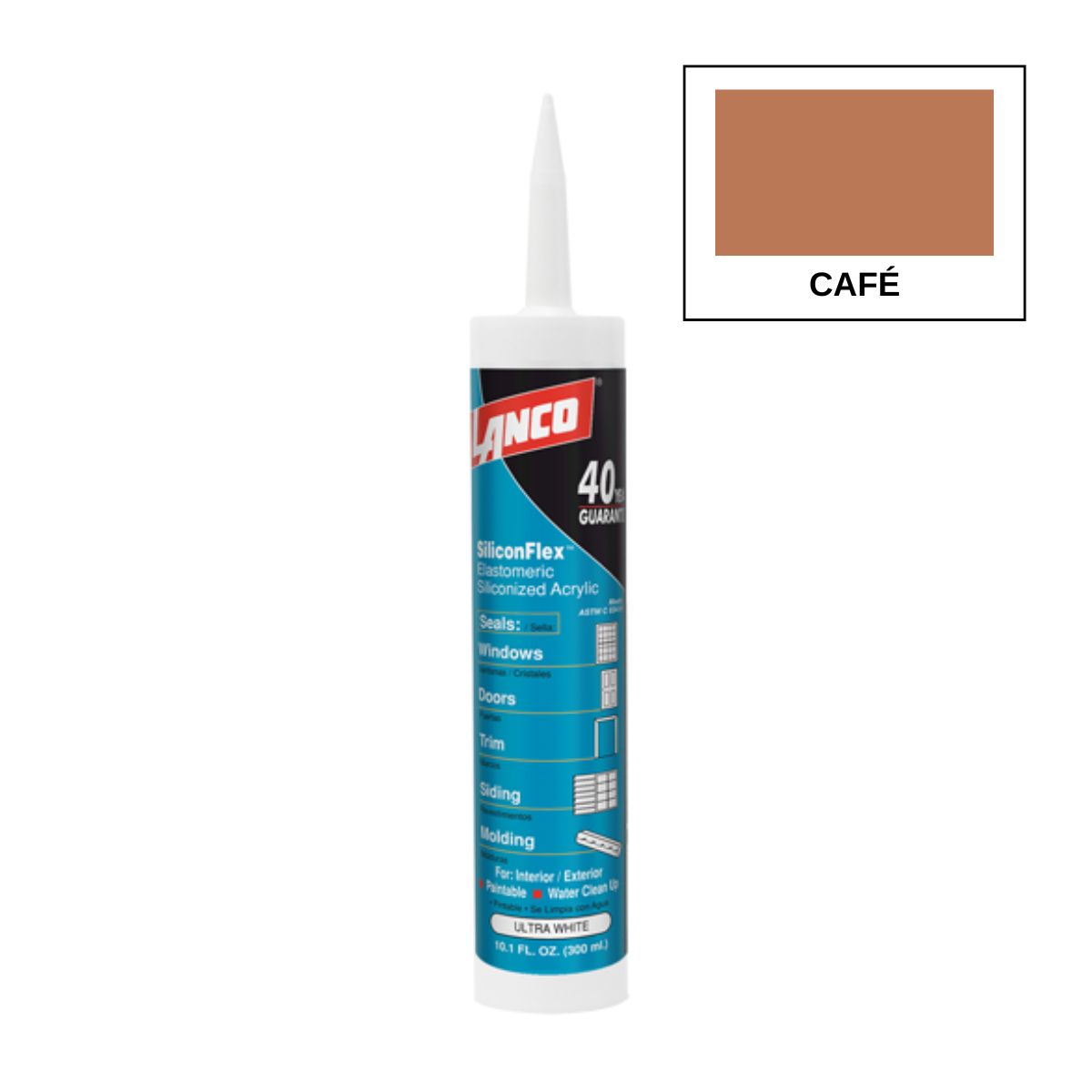 LANCO - Silicona Sellador Acrilico Siliconflex Lanco 300ml Café