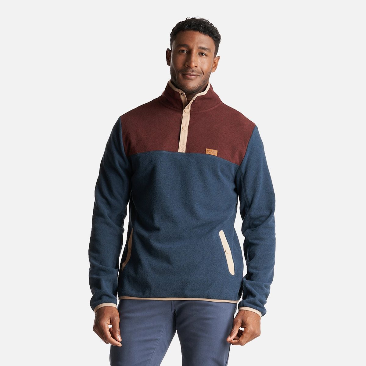 HAKA HONU - Poleron Hombre Tokerau Azul Noche Haka Honu.