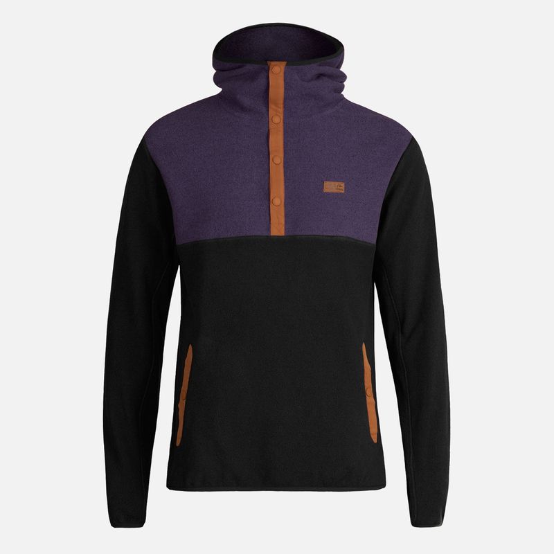 HAKA HONU - Poleron Hombre Tokerau Hoodie Morado/Negro Haka Honu