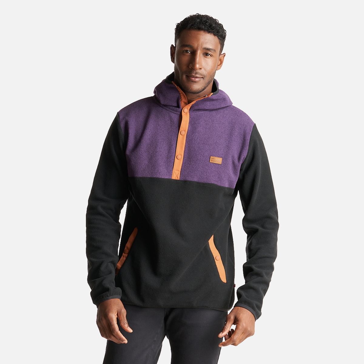 HAKA HONU - Poleron Hombre Tokerau Hoodie Morado/Negro Haka Honu