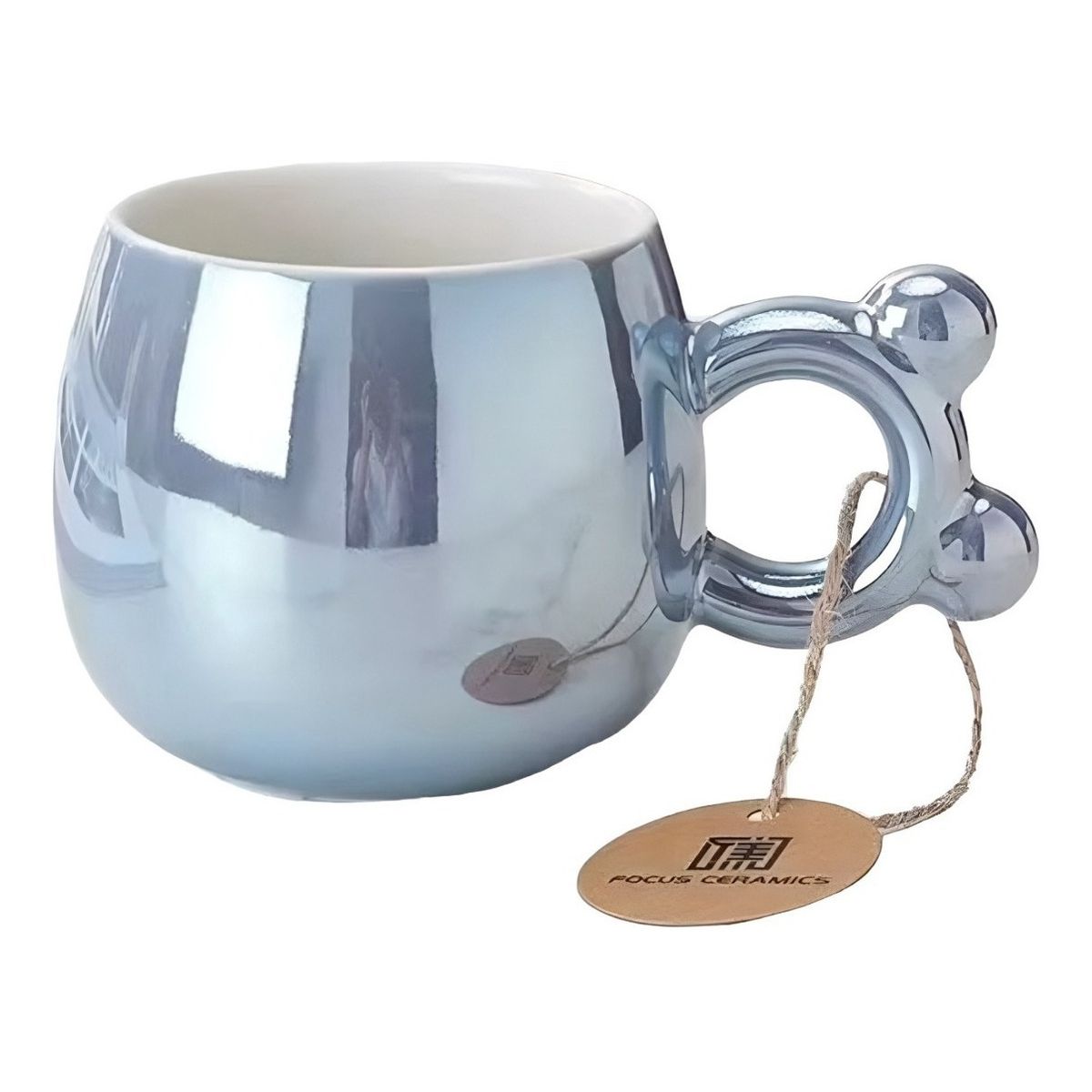 GENERICO - Taza Efecto Espejo Con Mango Orejitas De Oso Mug Tazón 138D