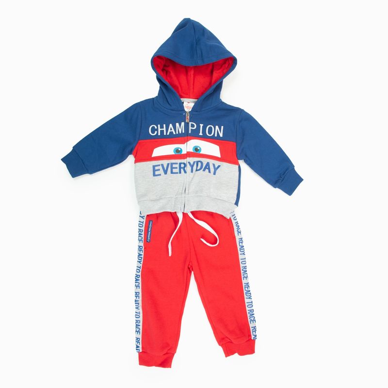 DISNEY - Conjunto Buzo Niño Cars Champion Azul Disney