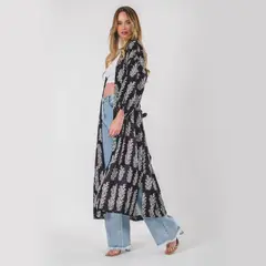 GUINDA - Kimono Floreado Satín Cher