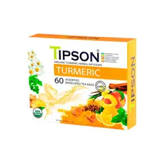BASILUR - Infusion de Curcuma Organica Tipson Turmeric Caja 60 bolsas