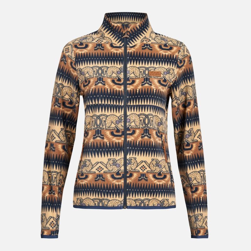 HAKA HONU - Poleron Mujer Tokerau Pro Print Beige Haka Honu