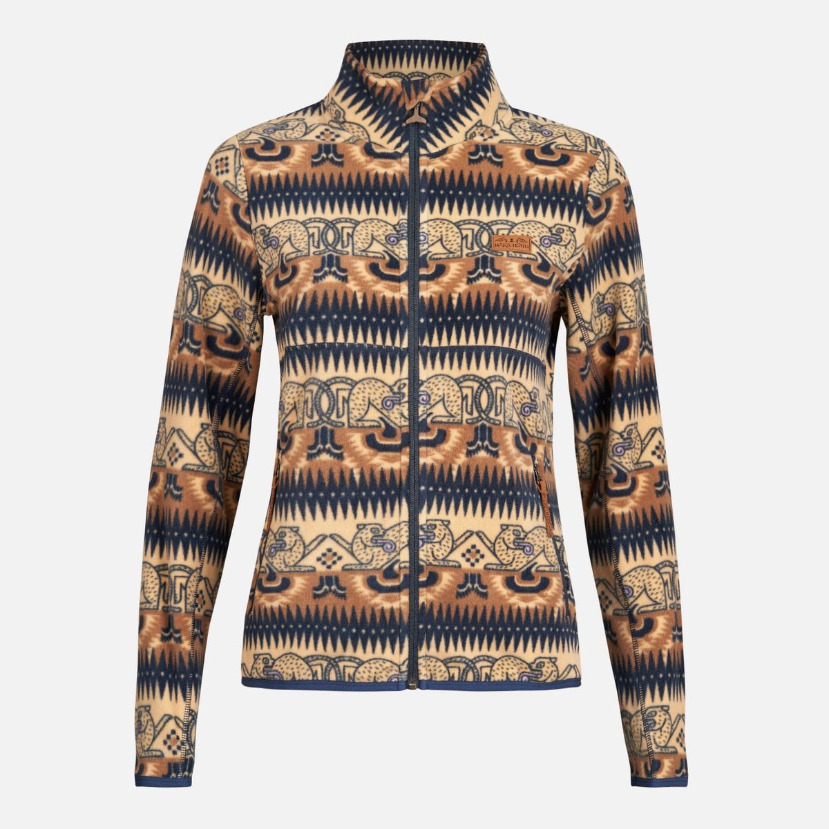 HAKA HONU - Poleron Mujer Tokerau Pro Print Beige Haka Honu