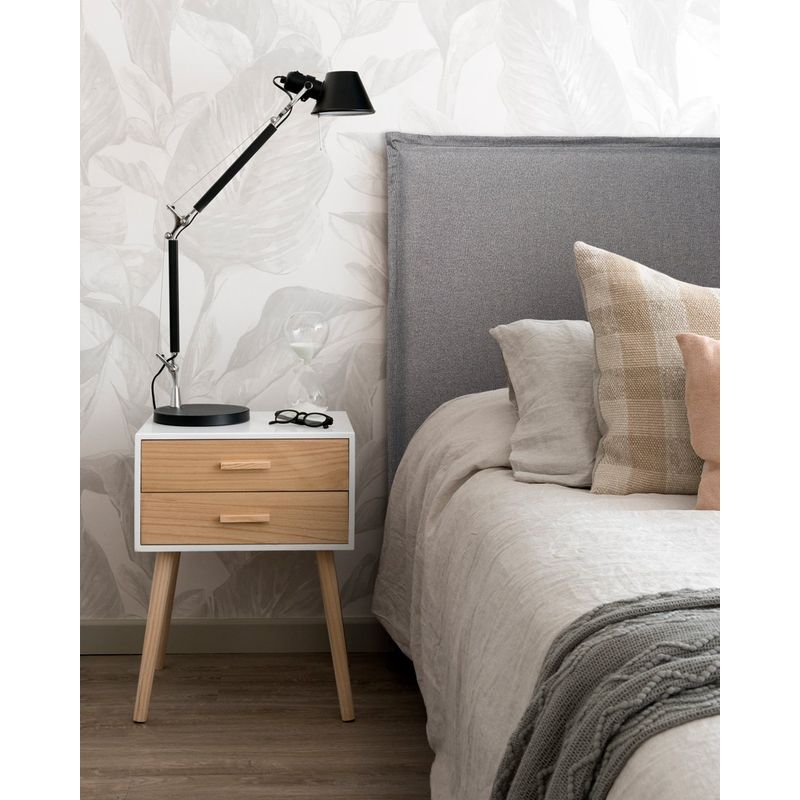 KABECEROS - RESPALDO LAVABLE CON FUNDA PESTAÑA - 2 PLAZAS - LINO PIREO GRIS