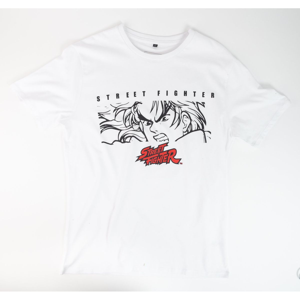 STREET FIGHTER - Polera Hombre YOU Street Fighter Angry Man Blanco