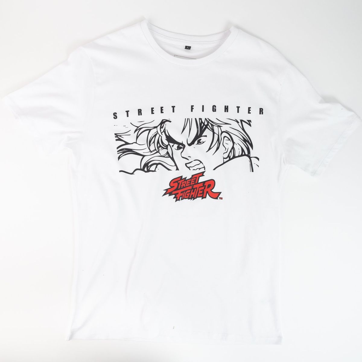 STREET FIGHTER - Polera Hombre YOU Street Fighter Angry Man Blanco