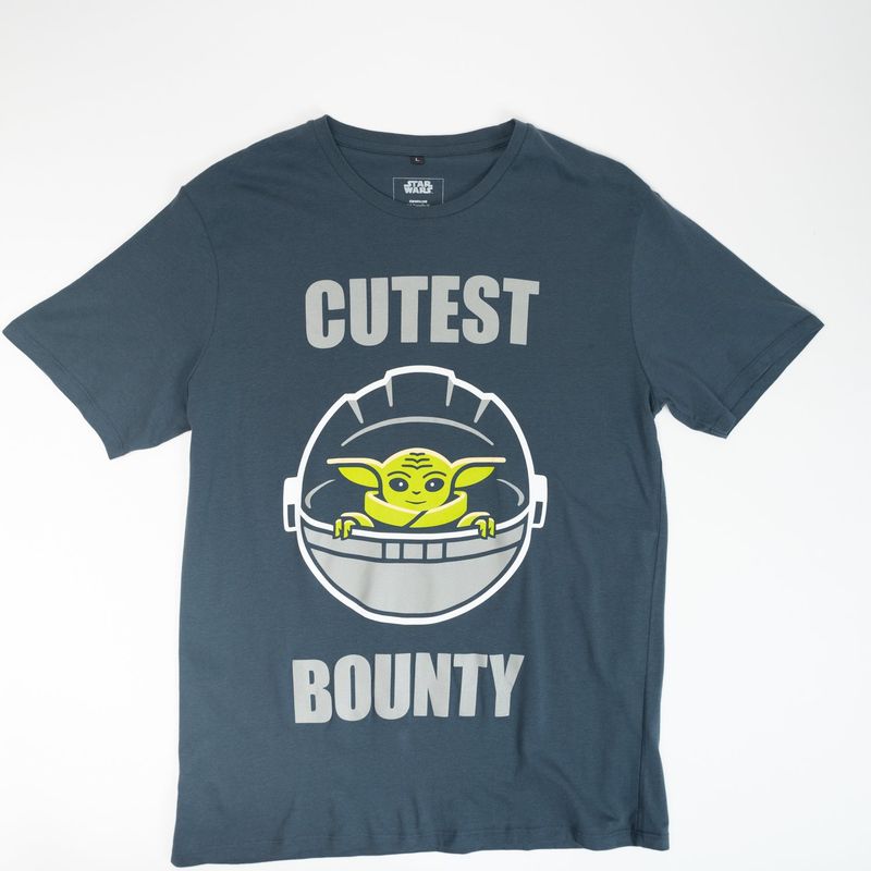 STAR WARS - Polera Hombre YOU Star Wars  Grogu Cute Azul Marino