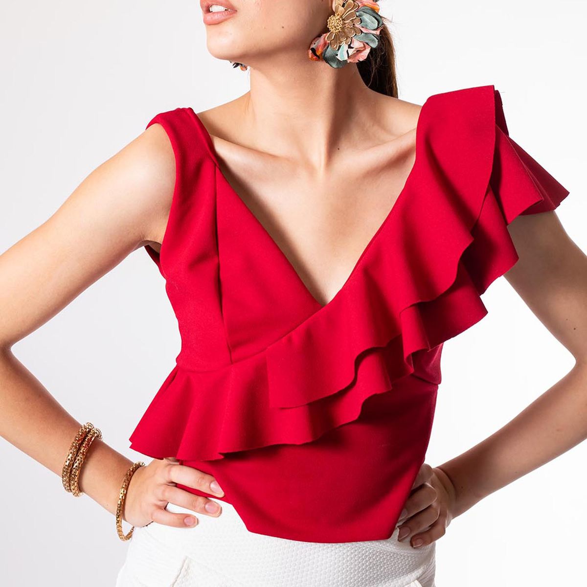 NATALIA SEGUEL - Crop Top Julianna Rojo Natalia Seguel