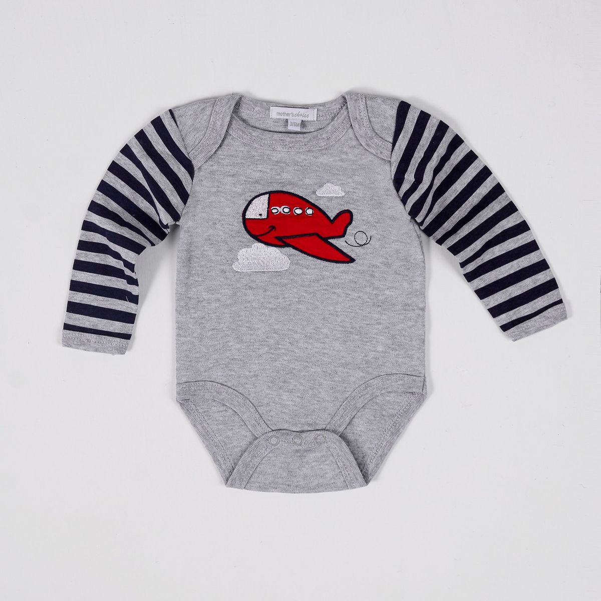 MOTHERS CHOICE - Tripack De Bodys Para Bebe Con Dibujo De Avion