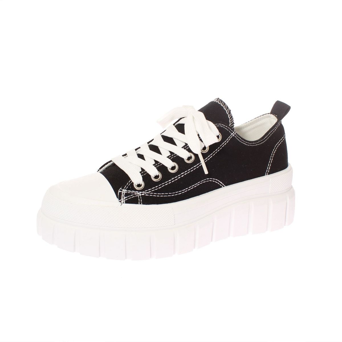 VIA FRANCA - Zapatilla Lona Para Mujer Color Negro
