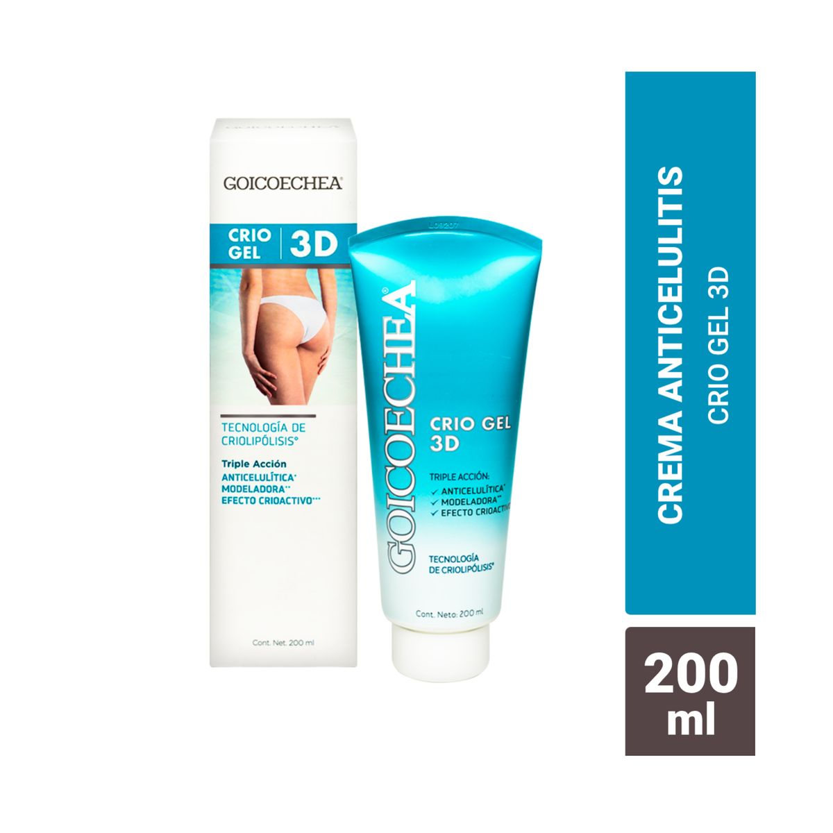 GOICOECHEA - Crio Gel 3D Goicoechea Triple Accion 200 ML
