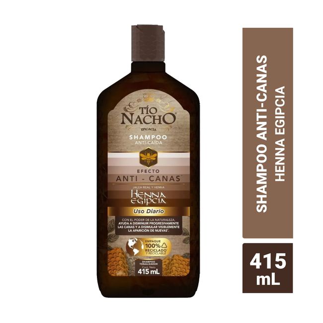 TIO NACHO - Tío Nacho Shampoo Anti-Canas Henna Egipcia 415 ML