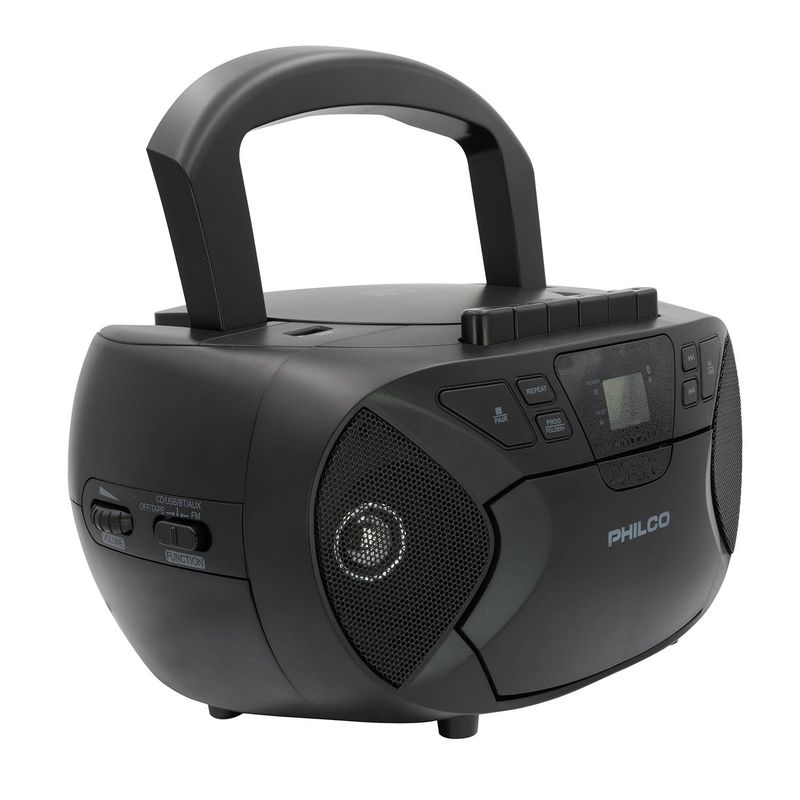 PHILCO - Radio Boombox Retro con CD, Cassette y Bluetooth PJC2050BT - Negro