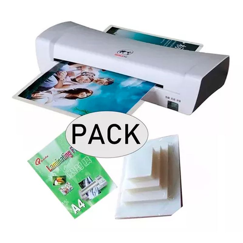 ESHOPANGIE - Pack Termolaminadora Plastificadora A4  +100  Láminas A4