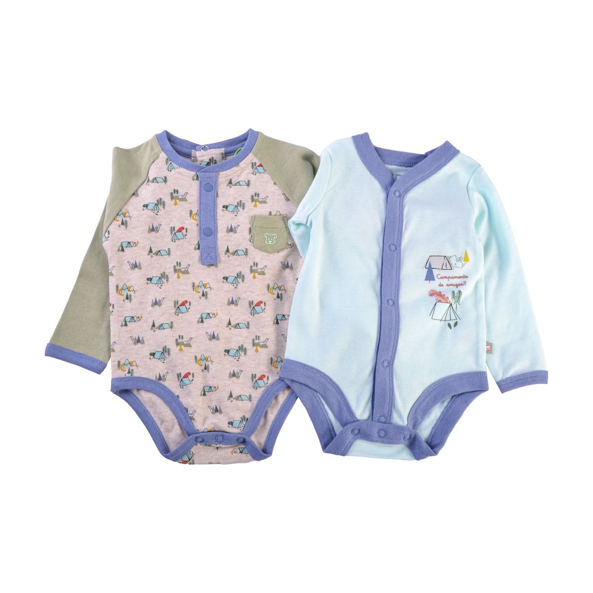PILLIN - Set 2 Pzas Body Manga Larga Bebé Niño Multicolor Pillin PILLIN
