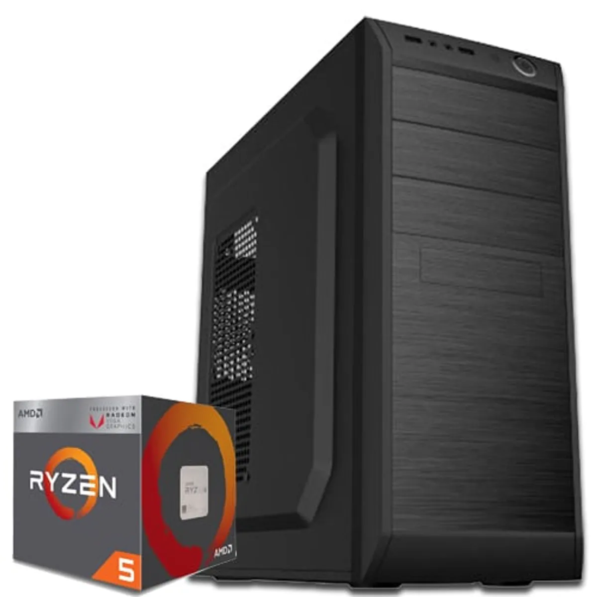 COMPU ELITE - PC Armado Amd Ryzen 5 5600GT 6-Core + RADEON + A520 WIFI + 16GB DDR4 + SSD 500GB
