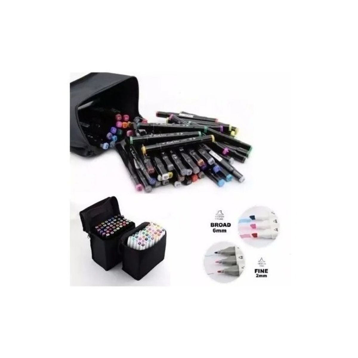 GENERICO - 80 Lápices Touch Migo Original Marcadores Doble