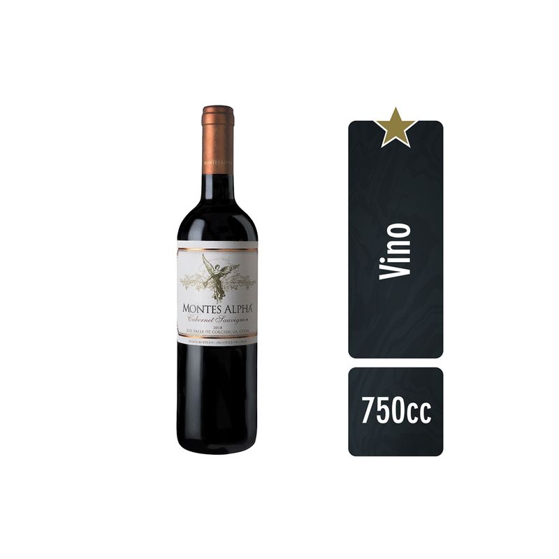 MONTES - Vino Montes Alpha Cabernet Sauvignon 750cc 1 Unidad MONTES